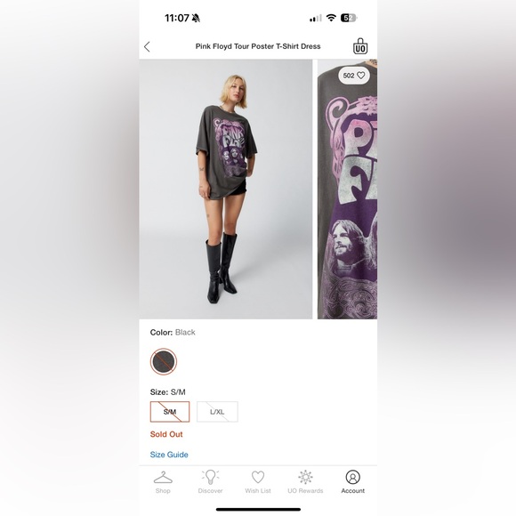 Urban Outfitters Oversized Pink Floyd Tee - Picture 4 of 4